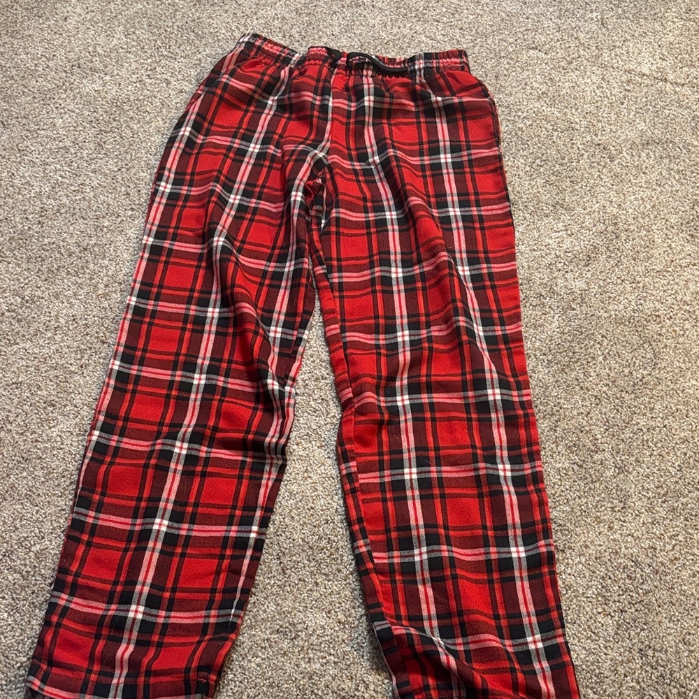 Cat & Jack Red Plaid Kids Pajama Bottoms